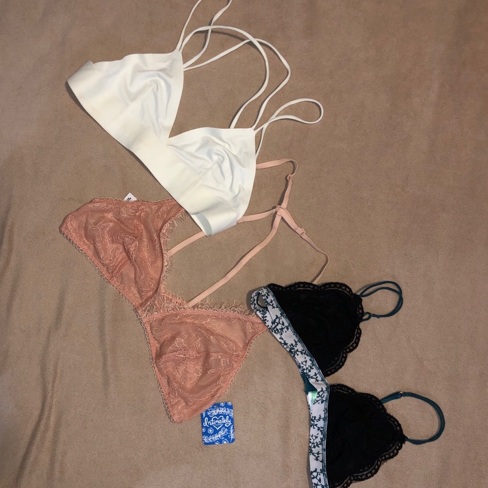 Three never worn bralettes